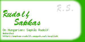 rudolf sapkas business card