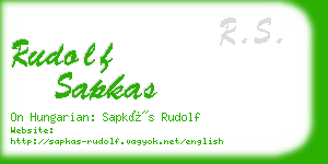 rudolf sapkas business card